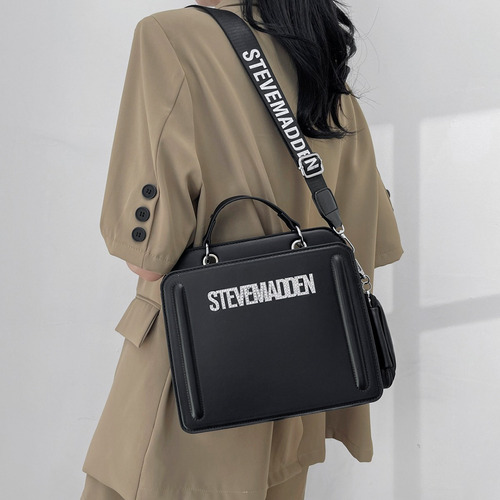 Bolso De Mano Para Mujer De Color Liso Tipo Bandolera De Pu