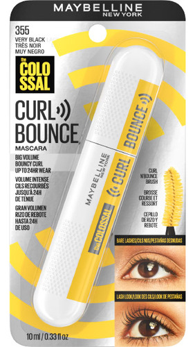 Maybelline Mascara Colossal Curl Bounce Very Black 10ml Color Very Black Lavable