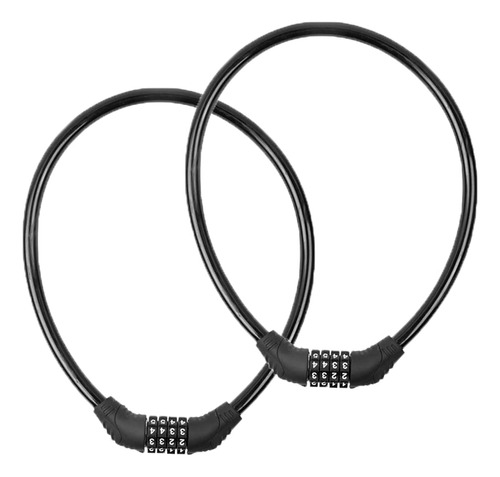 ~? 2 Pack Cable De Bloqueos De Bicicleta, Cadena De Bloqueo 