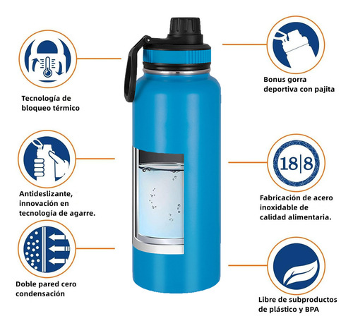 De Botella De Agua Fría/caliente De Acero Inoxidable De 1.2