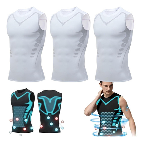 3 X Camisa Postura Cómodo Transpirable Ice-silk Tela Hombres