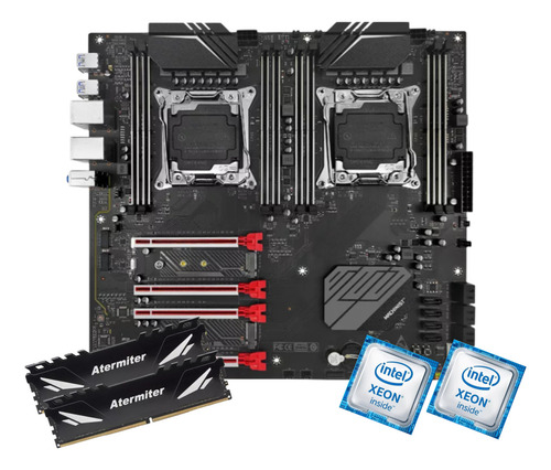 Kit Servidor Dual Xeon X99 D8 Max E5 2680 V4 128gb Ecc Reg Cor Consulte Combos