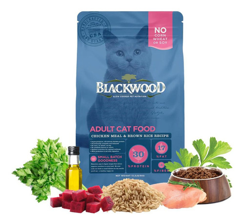 Blackwood Gato Adulto Con Pollo Y Arroz Integral 6kg