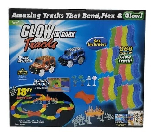 Pista Glow In Dark Tracks 360 Piezas