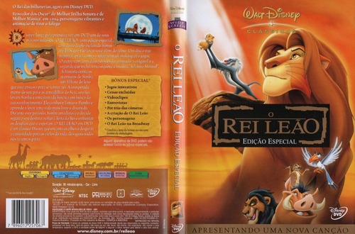 Dvd O Rei Leão 1, 2 & 3