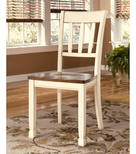 Juego De Sillas De Comedor Casual Vintage Set De 2 Tonos