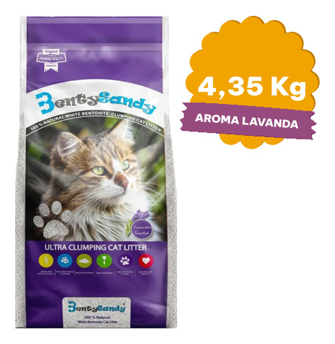 Arena Sanitaria Aglomerante Gato Benty Sandy 5 Lts