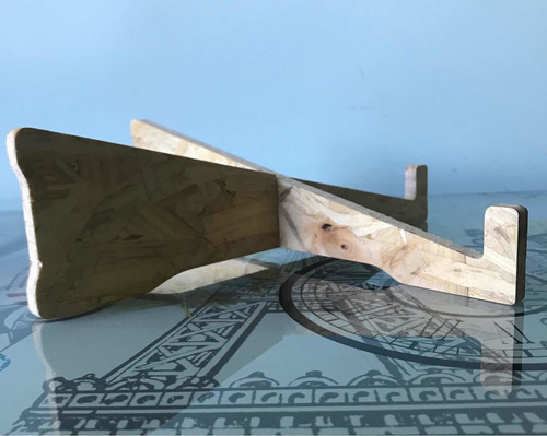 Base Para Computadora De Madera Reciclada Oferta