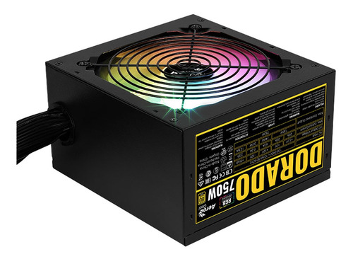 Imagen 2 de 2 de Fuente Aerocool Dorado 750w 80 Plus Gold Rgb Full Range