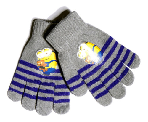 Guantes De Lana Nene Grises Minions Umn1010