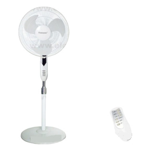 Ventilador de pie Telesonic VPO316-12RC blanco con 3 aspas, 16" de diámetro 220 V