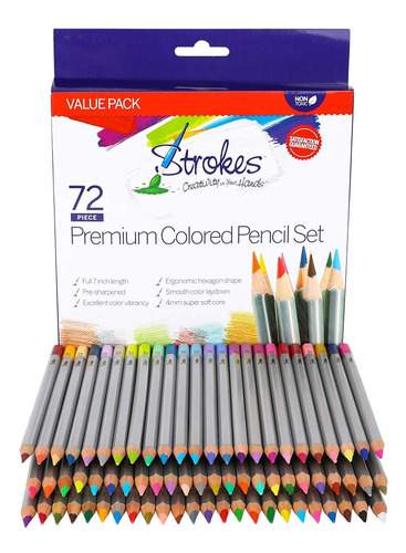 72 Lapiz Color Para Dibujar Sombrear Colorear Escolar