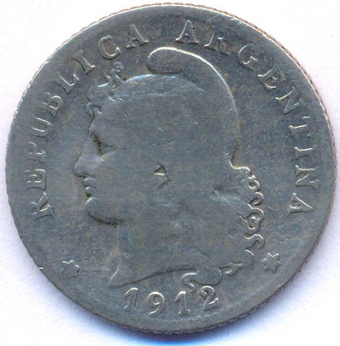Moneda Argentina 20 Centavos 1912 Níquel ¡cojonuda!