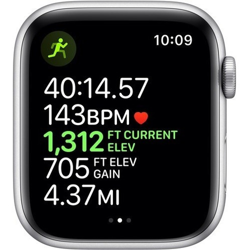 Apple Watch Series 5 44mm Silver, Black Nike 12x S/juros