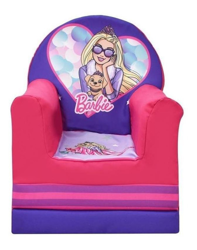 Sillon Infantil Convertible A Cama De Espuma Disney Color Mattel Barbie