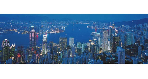 Rompecabezas Panorámico 950 Piezas Luminoso Hong Kong By Nig