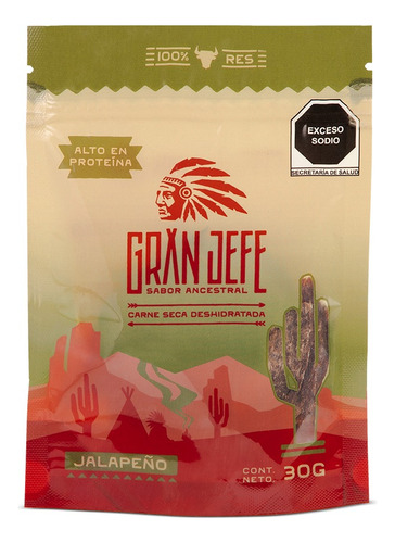 Carne Seca   Gran Jefe 30gr Sabor Jalapeño