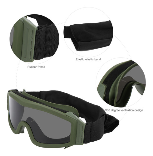 Gafas Antipolvo Atv Dirt Bike Para Motocicletas, Antivaho, C