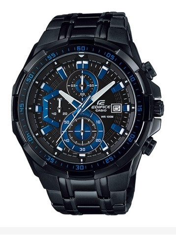 Edifice Efr 539bk 1a2 Negro Pavonado Original Cronómetro 