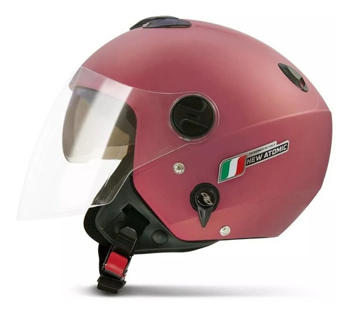 Capacete Aberto Pro Tork New Atomic Elite Viseira Solar Fumê Tamanho Do Capacete 56 Cor Rosa Beb