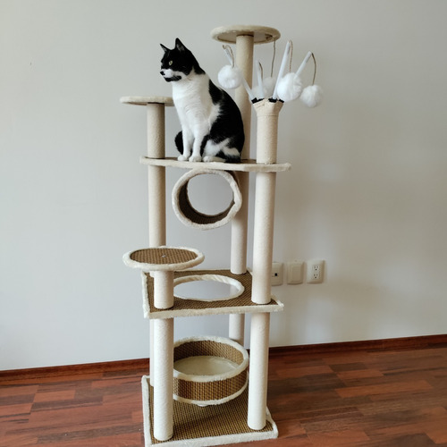 Árbol Trepador Y Rascador Para Gato 140cm De Alto