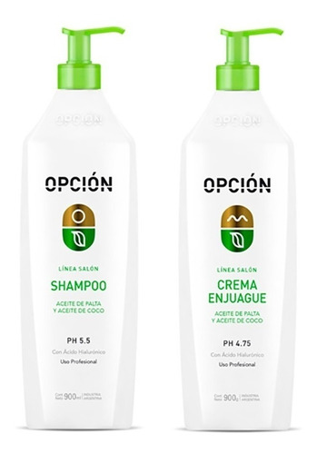 Shampoo Y Enjuague Opcion Aceite De Palta Y Coco 900gr Combo