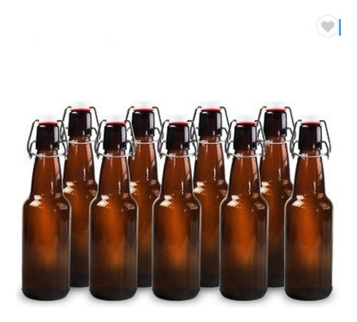 Imagen 4 de 6 de 6 Botellas De Vidrio Ambar + Tapón Mecánico 330ml