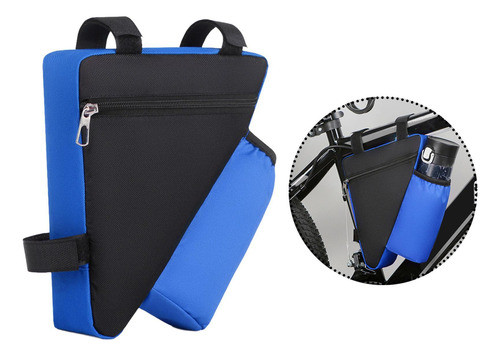 Bolsa Triangular Para Bicicleta, De Tela Oxford, Azul
