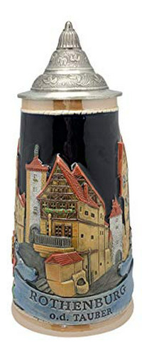 Jarra De Cerveza Coleccionable De Cerámica De Rothenburg Ale