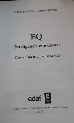 Eq. Inteligencia Emocional - Doris Martin - Edaf