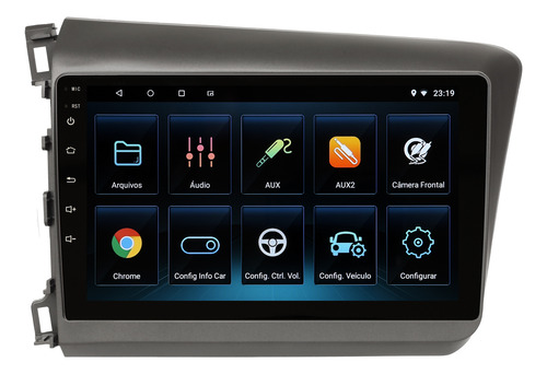 Multimidia Lelong Civic G9 2012 2013 2014 Android 14 Carplay