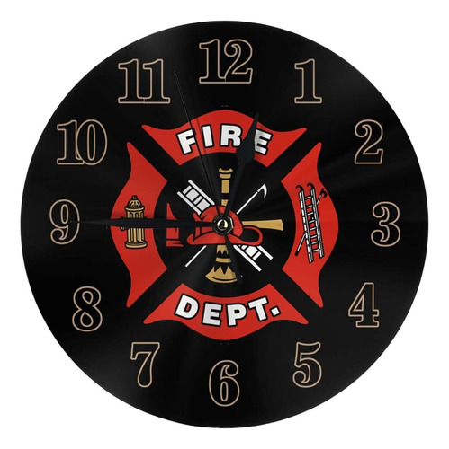 Youtary Firefighter Fire Dept. Logo Patrón De Rescate Reloj 
