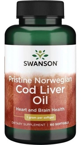 Swanson I Pristine Norwegian Cod Liver Oil I 1gr I 60softgel