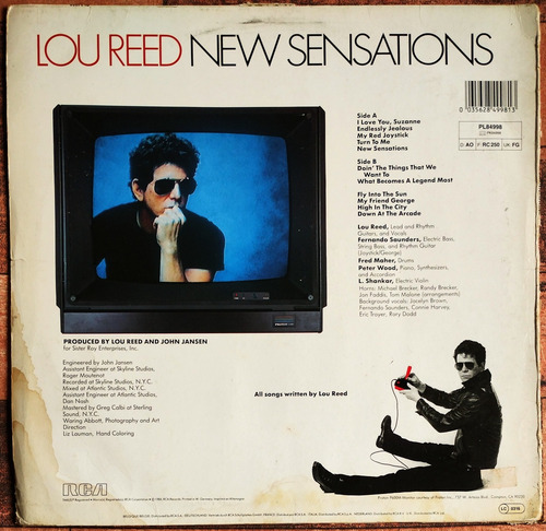Lp Lou Reed New Sensations Importado Vinil Muito Bom (Usado)