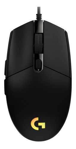 Mouse gamer de juego Logitech G  G Series Lightsync G203 negro
