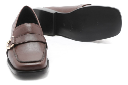 Zapato Mocasín Mujer Dama Cuero Guido Taco Bajo Cómodo Moda