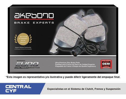 Balata Akebono Eur340b Tras Renault Kangoo Express 2007