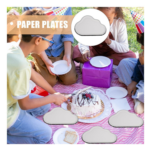 Platos De Papel Desechables Amosfun Plato De Comida En Forma