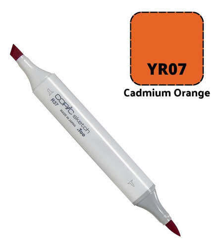 Caneta Marcador Copic Sketch Ponta Dupla Cor Cadmium Orange