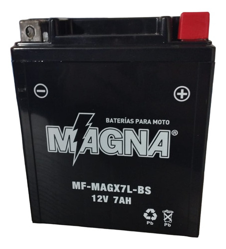 Bateria  Moto Magna Mf-magx7l-bs Scooter 125t - Scooter 150t