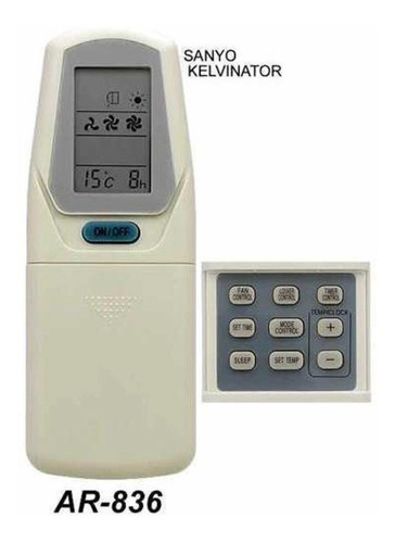 Imagen 2 de 10 de Control Remoto Aire Acondicionado Sanyo Sansei Kelvinator