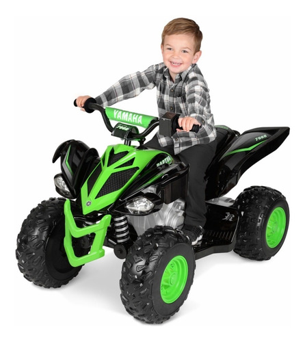 Moto Infantil Electrica Raptor Yamaha Verde/negro Purpl 12vt Color Verde /rosa