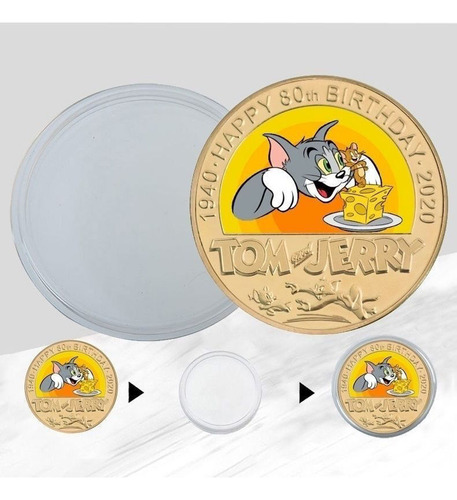Moneda Conmemorativa Animada De Dibujos Animados De Tom Meta