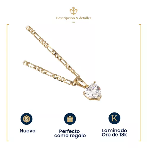 DIJE LETRA CORAZON DIAMANTADO ORO LAMINADO 18K