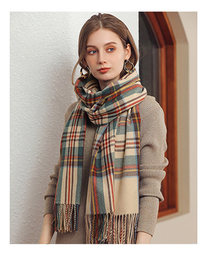 / Para Bufanda A Cuadros De Invierno Para Mujer, Bufanda