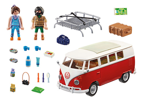 Playmobil Kit De 2 Combis Volkswagen Camping Bus 71519/70176