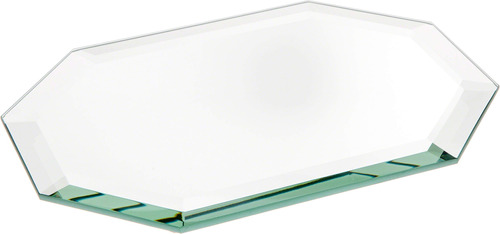 Plymor Espejo Largo Octagono Cristal Biselado 0.197 In 5 X 3