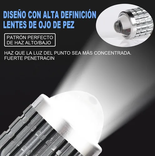 2024 Foco Led Ba20d H4 Faros For Motocicleta Luz Alta Y Baja