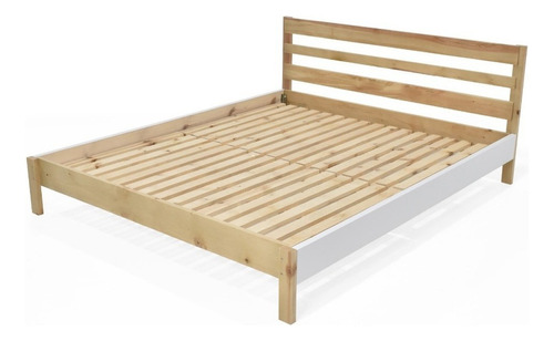 Cama Cincinnati Semidoble Color Blanco/natural