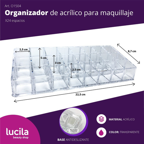 Imagen 3 de 9 de Organizador De Acrílico Para Maquillaje Cosméticos 4 Cajones